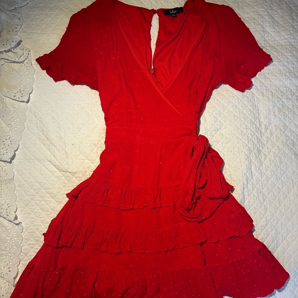 Lulus Red Wrap Dress